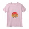 Laperm Gatto Tramonto Retro Design Vintage - Maglietta con Collo a V per Amanti dei Gatti - Regalo Perfetto per Natale o Compleanni