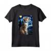 Laperm Cat Notte Stellata Pittura - Maglietta Regalo per Amanti dei Gatti Laperm - Ideale per Natale, Ringraziamento o Compleanni