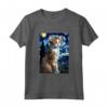 Laperm Cat Notte Stellata Pittura - Maglietta Regalo per Amanti dei Gatti Laperm - Ideale per Natale, Ringraziamento o Compleanni