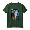 Laperm Cat Notte Stellata Pittura - Maglietta Regalo per Amanti dei Gatti Laperm - Ideale per Natale, Ringraziamento o Compleanni