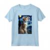 Laperm Cat Notte Stellata Pittura - Maglietta Regalo per Amanti dei Gatti Laperm - Ideale per Natale, Ringraziamento o Compleanni