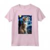 Laperm Cat Notte Stellata Pittura - Maglietta Regalo per Amanti dei Gatti Laperm - Ideale per Natale, Ringraziamento o Compleanni