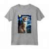 Laperm Cat Notte Stellata Pittura - Maglietta Regalo per Amanti dei Gatti Laperm - Ideale per Natale, Ringraziamento o Compleanni