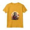 Donna Samurai Gatto Giapponese Kawaii Ninja LaPerm Cat Maglietta con Collo a V - Design Unico - Acquista Online