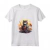 Donna Samurai Gatto Giapponese Kawaii Ninja LaPerm Cat Maglietta con Collo a V - Design Unico - Acquista Online