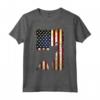 LaPerm Silhouette Bandiera Americana 4 Luglio Maglietta - Abbigliamento Patriottico per Tutta la Famiglia - Ideale per il Giorno dell'Indipendenza
