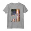 LaPerm Silhouette Bandiera Americana 4 Luglio Maglietta - Abbigliamento Patriottico per Tutta la Famiglia - Ideale per il Giorno dell'Indipendenza