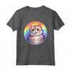 Laperm - Gatto carino arcobaleno Kawaii colorato design Maglietta - Ideale per gli Amanti dei Gatti Laperm