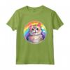 Laperm - Gatto carino arcobaleno Kawaii colorato design Maglietta - Ideale per gli Amanti dei Gatti Laperm
