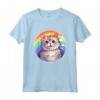 Laperm - Gatto carino arcobaleno Kawaii colorato design Maglietta - Ideale per gli Amanti dei Gatti Laperm