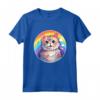 Laperm - Gatto carino arcobaleno Kawaii colorato design Maglietta - Ideale per gli Amanti dei Gatti Laperm