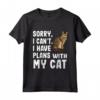 Scusa se non posso avere piani con il mio Gatto LaPerm - Maglietta Divertente per Amanti dei Gatti - Regalo Ideale per Amici e Familiari
