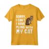 Scusa se non posso avere piani con il mio Gatto LaPerm - Maglietta Divertente per Amanti dei Gatti - Regalo Ideale per Amici e Familiari