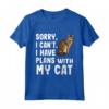 Scusa se non posso avere piani con il mio Gatto LaPerm - Maglietta Divertente per Amanti dei Gatti - Regalo Ideale per Amici e Familiari