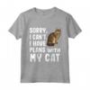 Scusa se non posso avere piani con il mio Gatto LaPerm - Maglietta Divertente per Amanti dei Gatti - Regalo Ideale per Amici e Familiari