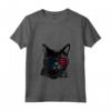 Donna LaPerm Cat 4th Luglio America USA Bandiera Maglietta con Collo a V - Regalo per Proprietari di Gatti LaPerm - Ideale per Natale, Ringraziamento o Compleanni