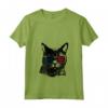 Donna LaPerm Cat 4th Luglio America USA Bandiera Maglietta con Collo a V - Regalo per Proprietari di Gatti LaPerm - Ideale per Natale, Ringraziamento o Compleanni