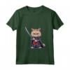 Donna Samurai LaPerm Gatto Giapponese Kawaii Ninja Cat Maglietta con Collo a V - Design Vivido e Intricato per Appassionati di Gatti e Cultura Giapponese