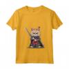 Donna Samurai LaPerm Gatto Giapponese Kawaii Ninja Cat Maglietta con Collo a V - Design Vivido e Intricato per Appassionati di Gatti e Cultura Giapponese