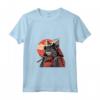 Donna Samurai LaPerm Gatto Giapponese Kawaii Ninja Cat Maglietta con Collo a V - Stile Unico e Misterioso per Amanti dei Gatti e della Cultura Giapponese