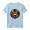 Laperm - Maglietta Gatto in Vetro Colorato - Design Unico e Artistico - Ideale come Regalo per Amanti dei Gatti