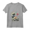 Divertente Gatto Surf Laperm Kanagawa Wave Maglietta con Collo a V - Regalo Unico per Proprietari di Gatti Laperm