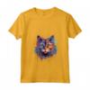 Donna Colorato Splash Art LaPerm Cat Face Maglietta con Collo a V - Design Artistico per Amanti dei Gatti LaPerm