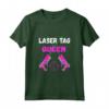 Laser Tag Queen - Maglietta Gioco Laser Tag con Grafica Ingranaggio e Mirino - Ideale per Fan e Giocatori di Laser Tag