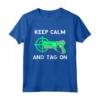 Giocatore di Laser Tag per Interni - Laser Tag Team Keep Calm Maglietta - Ideale per Feste di Compleanno a Tema Laser Tag