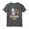 Razzo Bitcoin Gatto Laser Monete Criptovaluta Astronauta Maglietta - Regalo Unico per la Famiglia - Ideale per Natale o Compleanno