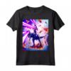 Laser Eyes Space Cat Riding Dog And Dinosaur Maglietta - Lightweight Classic Fit Tee with Double Stitched Sleeves - Funny Animal Graphic Shirt for Animal Lovers