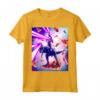 Laser Eyes Space Cat Riding Dog And Dinosaur Maglietta - Lightweight Classic Fit Tee with Double Stitched Sleeves - Funny Animal Graphic Shirt for Animal Lovers