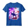 Laser Eyes Space Cat Riding Dog And Dinosaur Maglietta - Lightweight Classic Fit Tee with Double Stitched Sleeves - Funny Animal Graphic Shirt for Animal Lovers