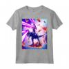 Laser Eyes Space Cat Riding Dog And Dinosaur Maglietta - Lightweight Classic Fit Tee with Double Stitched Sleeves - Funny Animal Graphic Shirt for Animal Lovers