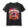 Laser Eyes Outer Space Robot Riding Llama Unicorn Maglietta - Fantascienza e Unicorno - Regalo Perfetto per Amico