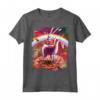 Laser Eyes Outer Space Robot Riding Llama Unicorn Maglietta - Fantascienza e Unicorno - Regalo Perfetto per Amico