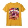 Laser Eyes Outer Space Robot Riding Llama Unicorn Maglietta - Fantascienza e Unicorno - Regalo Perfetto per Amico