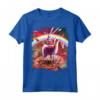 Laser Eyes Outer Space Robot Riding Llama Unicorn Maglietta - Fantascienza e Unicorno - Regalo Perfetto per Amico