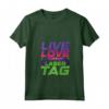 Donna Live Love Lasertag Tag Laser Maglietta con Collo a V - Completo Festa Laser Tag per Bambino e Bambina - Ideale per Compleanno a Tema Laser Tag