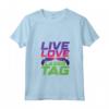 Donna Live Love Lasertag Tag Laser Maglietta con Collo a V - Completo Festa Laser Tag per Bambino e Bambina - Ideale per Compleanno a Tema Laser Tag