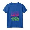 Donna Live Love Lasertag Tag Laser Maglietta con Collo a V - Completo Festa Laser Tag per Bambino e Bambina - Ideale per Compleanno a Tema Laser Tag
