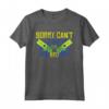 Sorry Can't - Laser Tag Bye Maglietta - Completo da festa per Bambini a Tema Laser Tag - Ideale per Compleanni