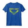 Sorry Can't - Laser Tag Bye Maglietta - Completo da festa per Bambini a Tema Laser Tag - Ideale per Compleanni