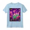 Camicie con gatto per donne Laser Eye Cats in Space T rex Maglietta - Regalo Unico per Amanti dei Gatti e Dinosauri
