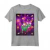 Camicie con gatto per donne Laser Eye Cats in Space T rex Maglietta - Regalo Unico per Amanti dei Gatti e Dinosauri