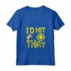 Donna I'd Hit That - Maglietta Tag Laser con Collo a V per Compleanno a Tema Laser Tag - Per Bambini e Bambine Pronti a Illuminare la Festa