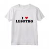 Country Heart Pride - Divertente I Love Lesotho Maglietta - Ideale per Mostrare l'Amore per il Lesotho durante le Vacanze