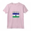 Donna Lesotho Bandiera Paese - Maglietta Souvenir Grunge Invecchiato - Ideale per Compleanno o Natale