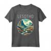 Paesaggio del Lesotho Art Deco Maglietta - Porta con Te la Bellezza del Lesotho - Ideale per i Viaggiatori