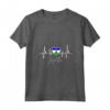 Donna Lesotho Heartbeat ECG Pride Lesotho Flag Roots Uomini Donne Maglietta con Collo a V - Ideale per Mostrare il Tuo Orgoglio Lesotho